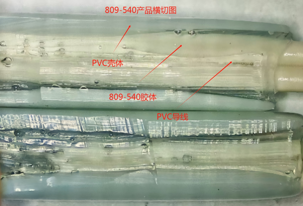 PVC電線灌膠 橫截面圖